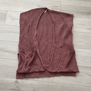 Free People mauve long sweater cardigan